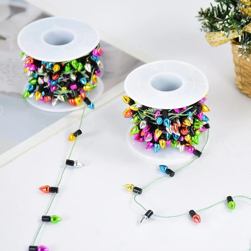 5M Christmas Decoration Light String Xmas Tree Hanging Colorful Bulb Ornaments Pendants Xmas Navidad Home Decor Gifts Supplies